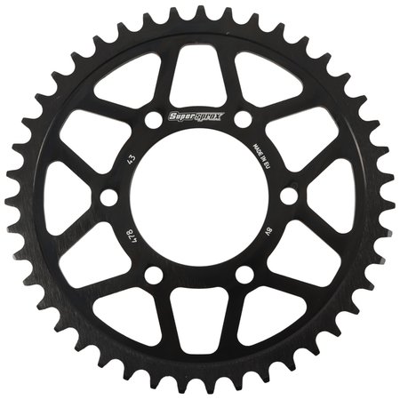 SUPERSPROX Edge Steel Sprocket Black 43T- for Kawasaki Z1000 03-16 RFA-478-43-BLK